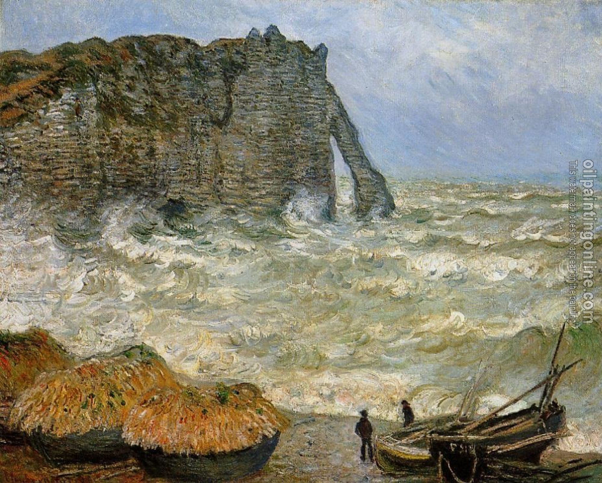Monet, Claude Oscar - Etretat, Rough Seas